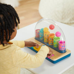 Playskool Little Wonders Pop-A-Tune classic piano sounds invite joyful musical play.