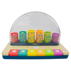 Playskool Little Wonders Pop-A-Tune with colorful tubes and keys boosts color recognition.