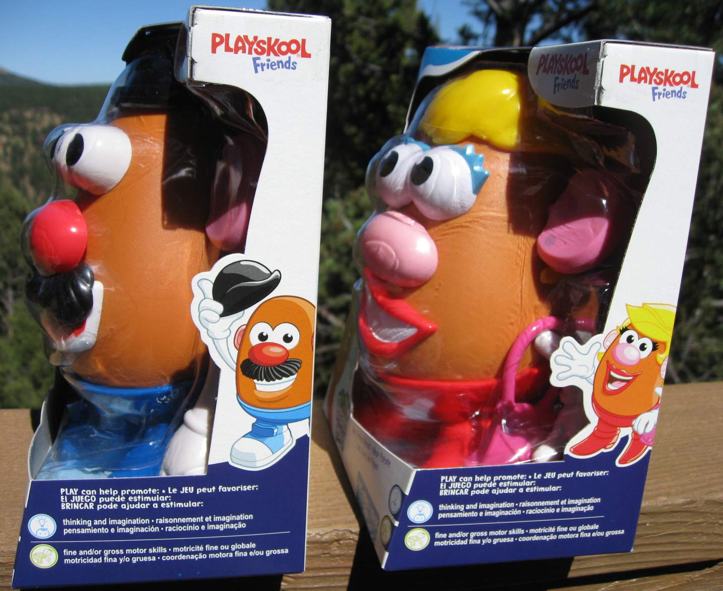 PlaySkool Mrs. Potato Head base stand keeps characters steady while playing.
