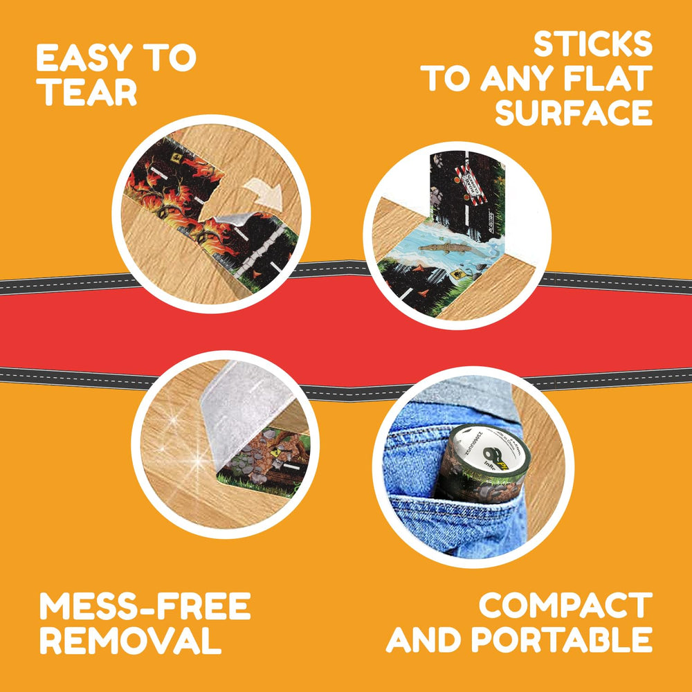 PlayTape Dirt Road helps kids imagine off-road tracks