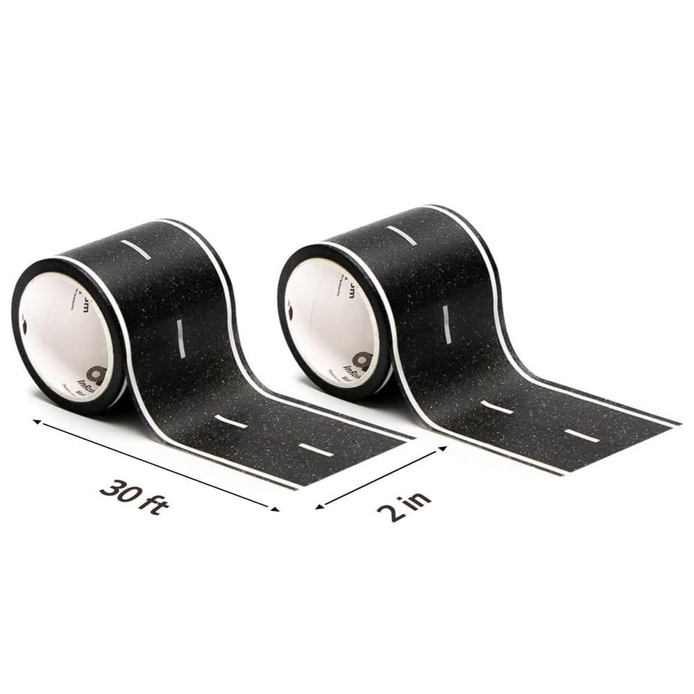 PlayTape unrolled on table for easy application and raceways.