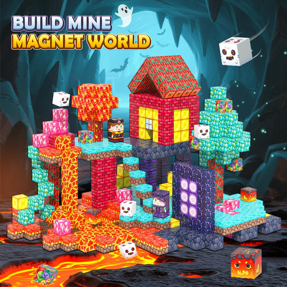 Playtigo blocks form sturdy red-brick strongholds on the board.