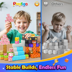 Playtigo magnetic blocks kids building, hands-on STEM fun and improves coordination.