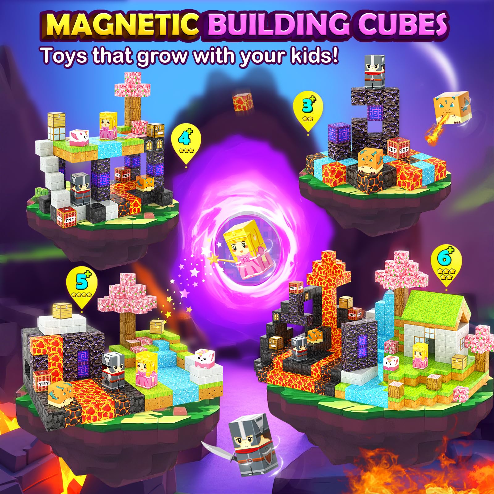 Playtigo blocks magnet connections, strong help for stable constructions.