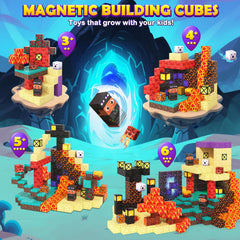 Playtigo magnets provide secure connections for stable towers and structures.
