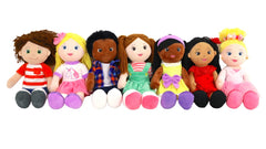 Playtime by Eimmie Charlie doll hand detail, demonstrating safe embroidered features.