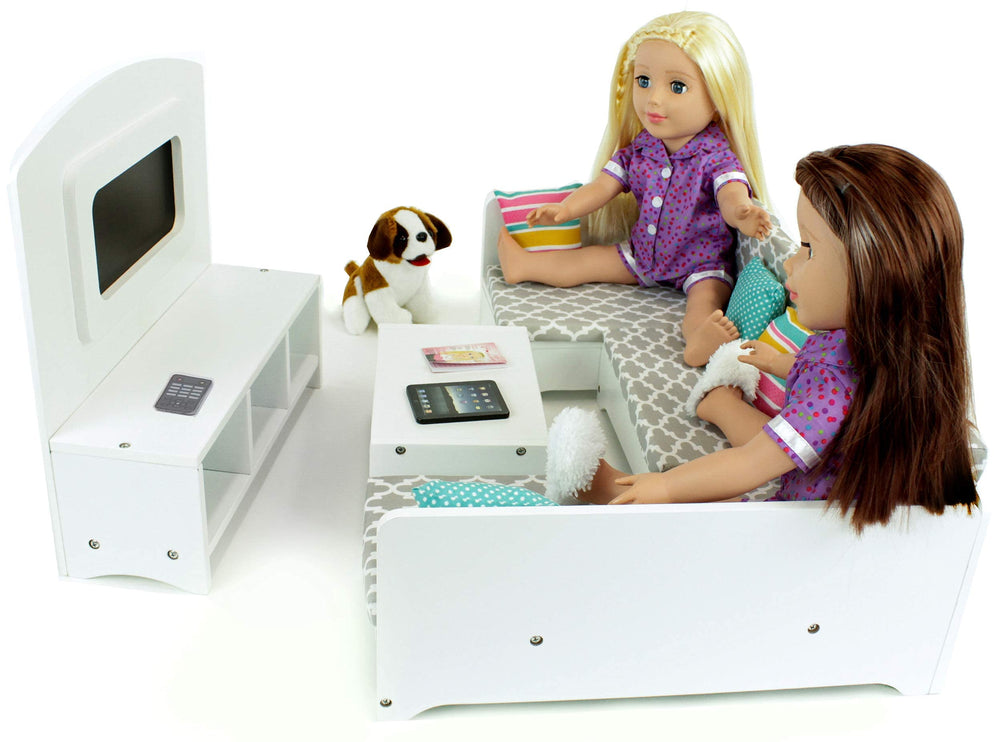 Playtime by Eimmie wooden doll furniture offers durable, classic play space
