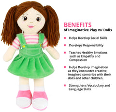 Allie washable doll makes cleanup quick after playtime.