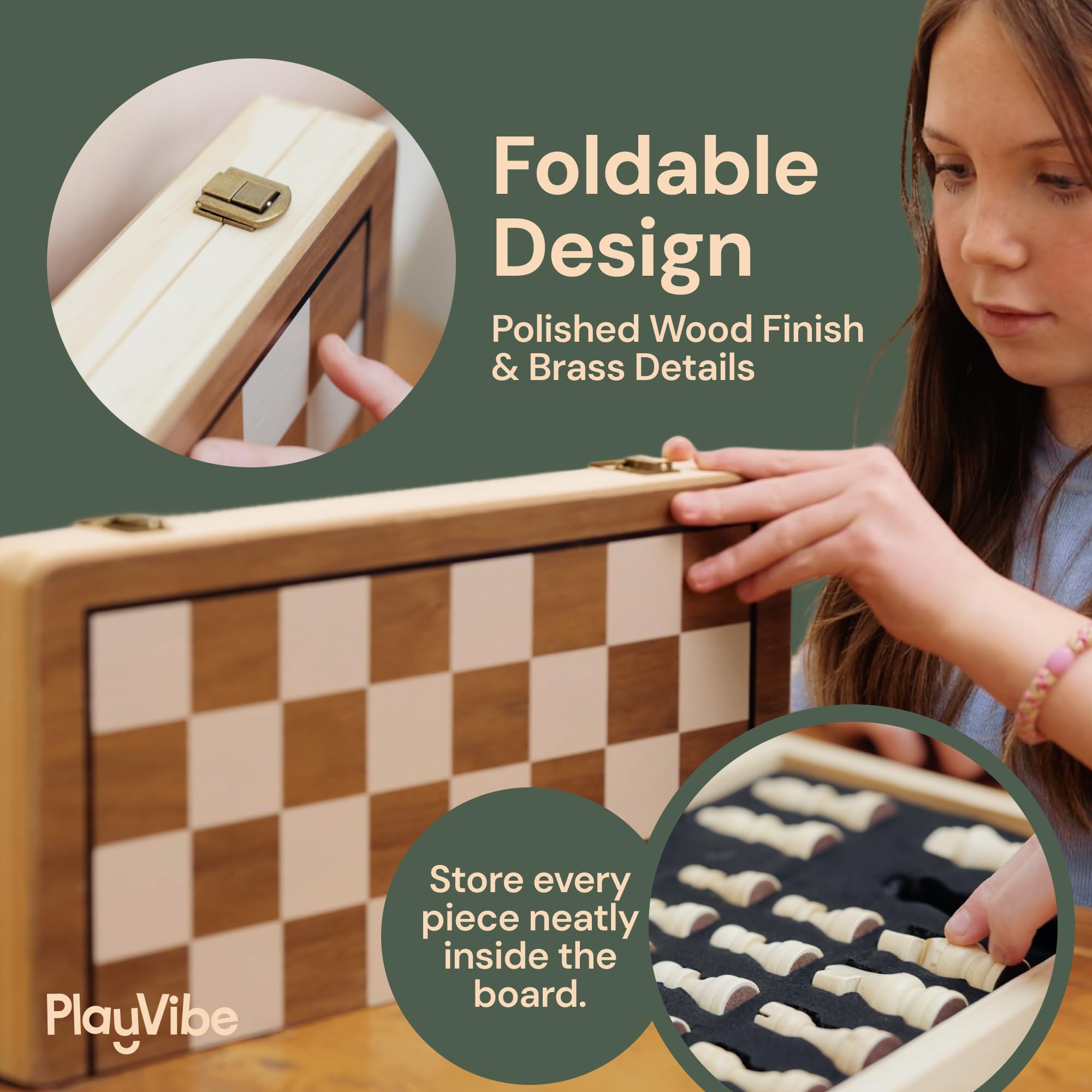 PlayVibe compact folding board on a table for family fun.