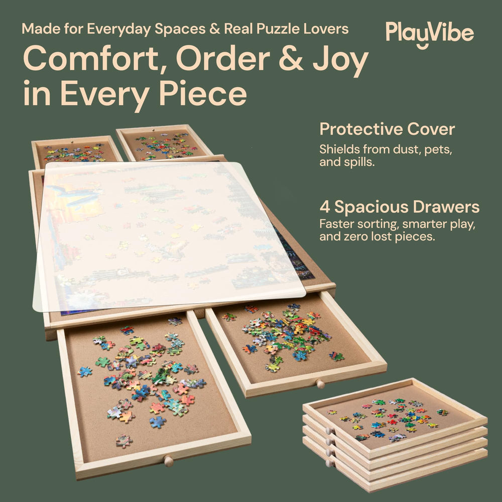 PlayVibe puzzle board portable solve station supports on the go sessions