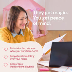 Imaginative tea party space inside the PLAYVIBE tent.
