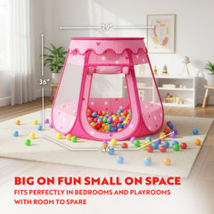 Playz ball pit glow stars illuminate night-time play.