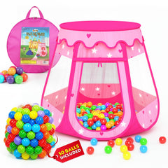 Playz Princess Castle Ball Pit tent creates a magical play space for imaginative storytelling.