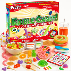 Playz Edible Candy Kit unboxing reveals excitement and a tasty entry into hands-on science.
