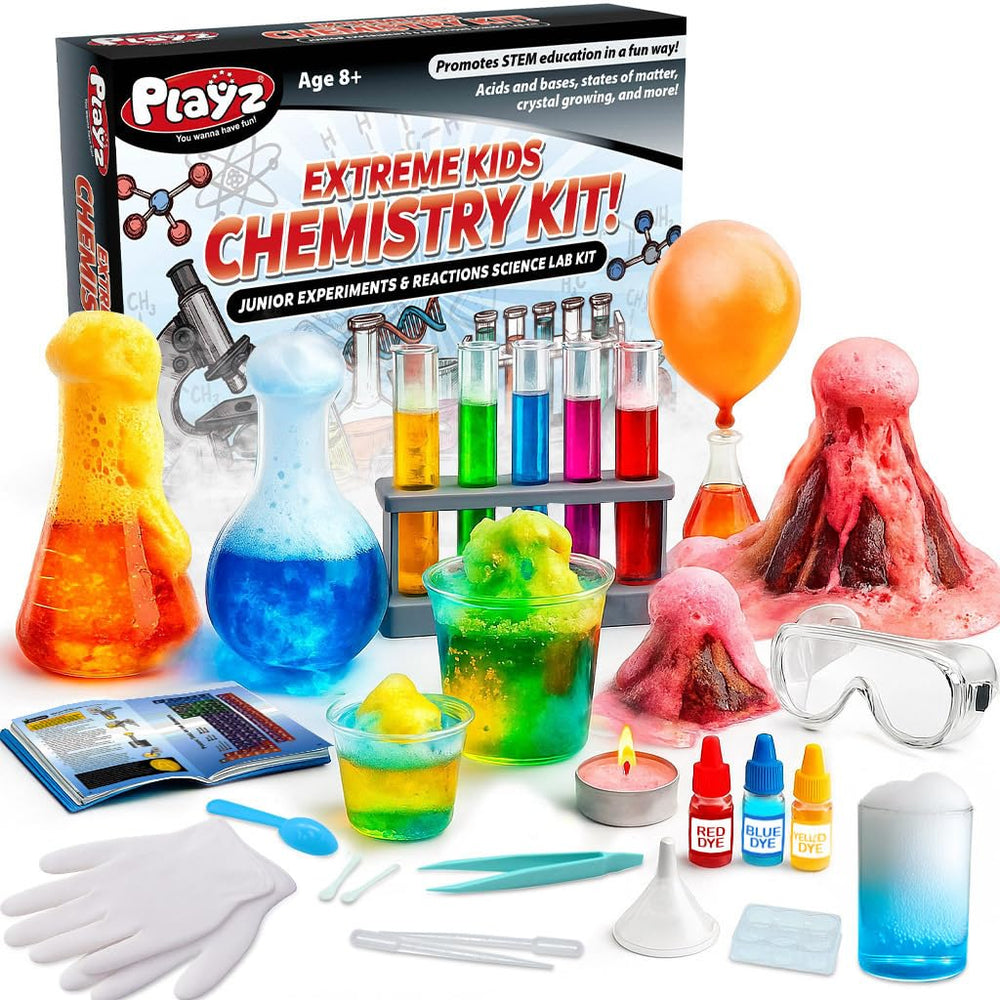 Playz Extreme Chemistry Set foaming volcano for engaging hands-on science at home