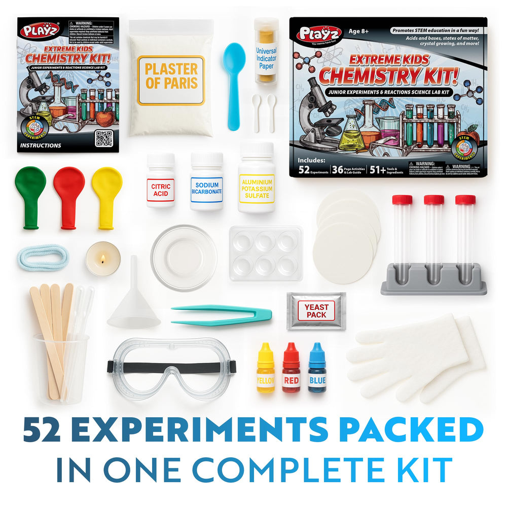 Playz Extreme Chemistry Set self-inflating balloon showcasing interactive gas exploration