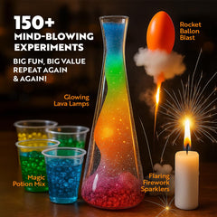 Playz Mega Kaboom fizzing reactions for safe home science