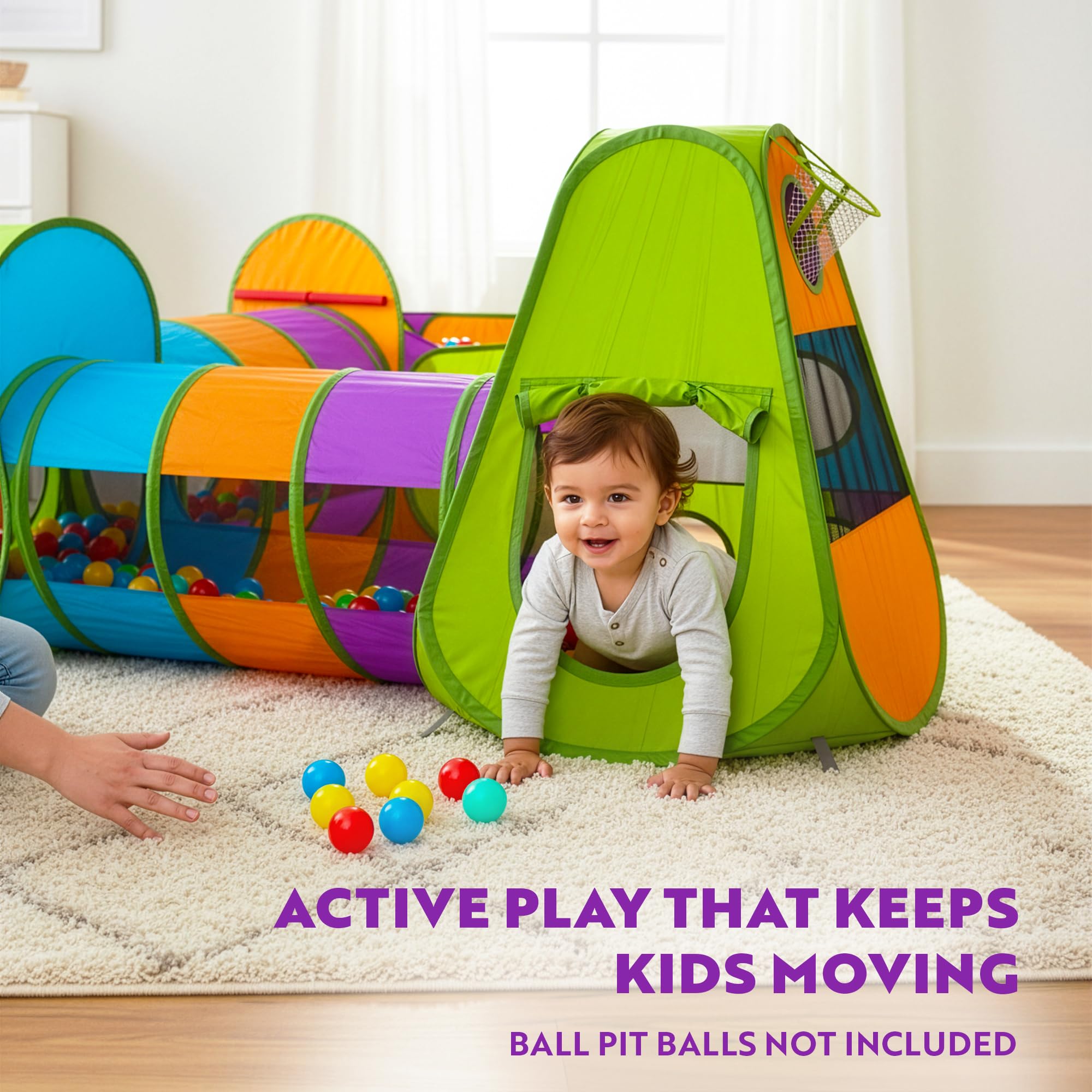 Playz mesh ventilation and bright colors invite exploration