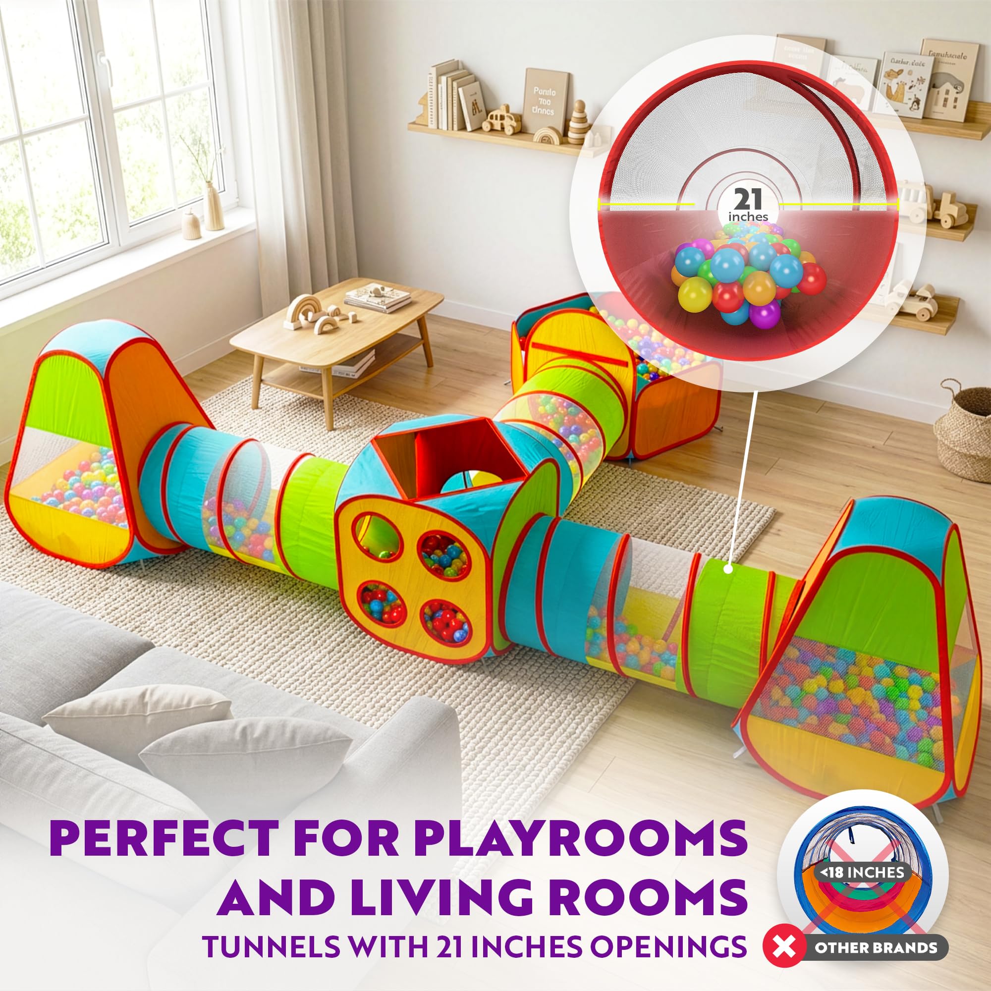 Playz pop-up tents provide quick assembly for portable play spaces.
