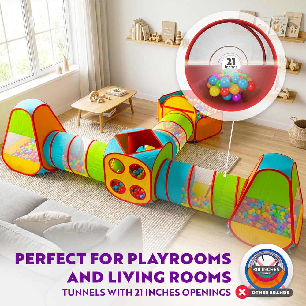 Playz pop-up tents provide quick assembly for portable play spaces.