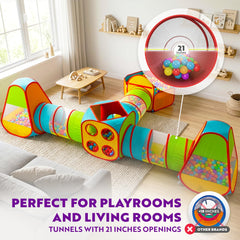 Playz pop-up tents provide quick assembly for portable play spaces.
