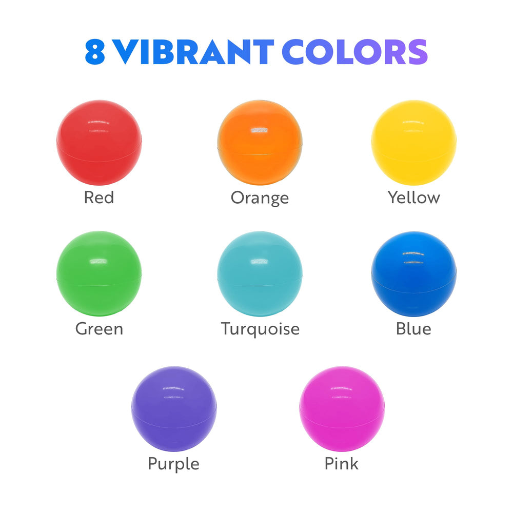 Playz soft crush-proof balls protect little hands during active play.