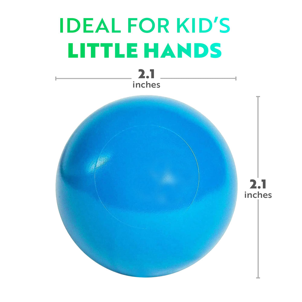 Playz green mini ball pit ball adds vibrant contrast for maze play