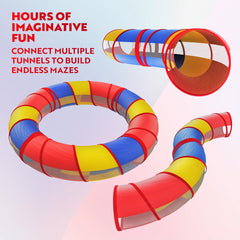 Playz tunnel quick setup and collapsible for fast storage.