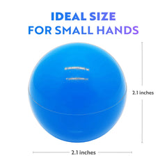 Playz two-point-one-inch diameter balls fit compact layouts and small pits.