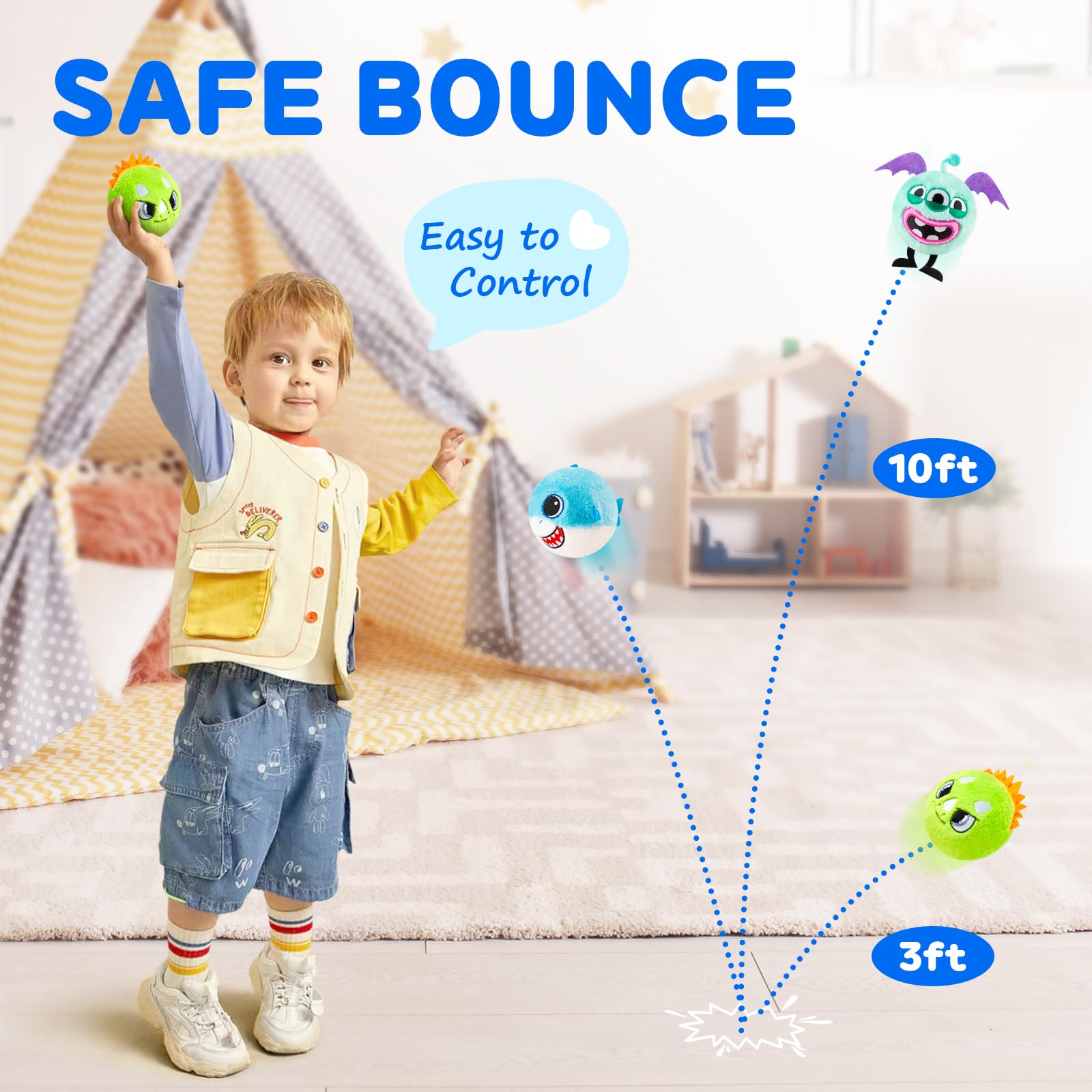 PlayZap bouncy ball 3-inch grip designed for small hands and easy throws