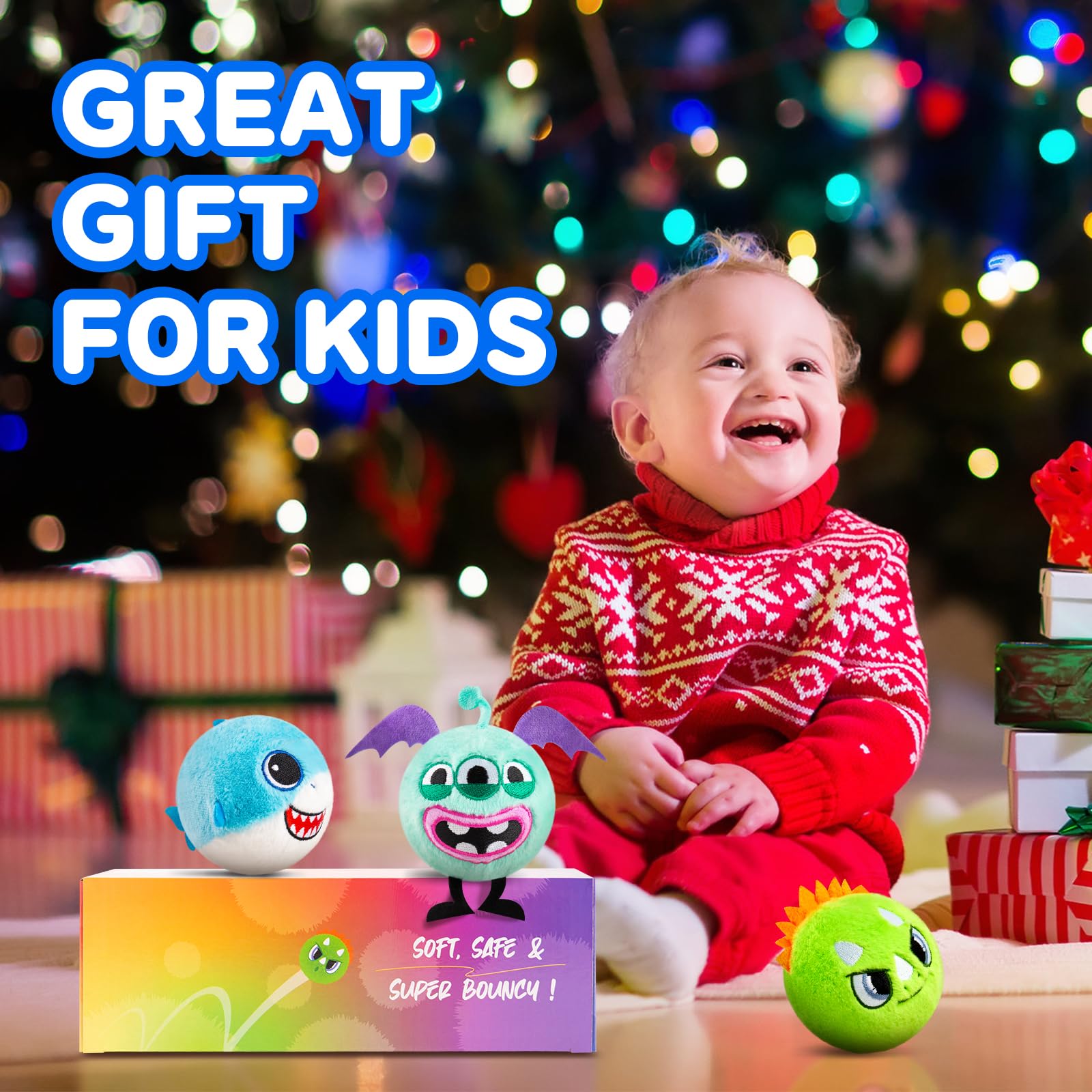 PlayZap bouncy ball gift-ready packaging ideal as stocking stuffers