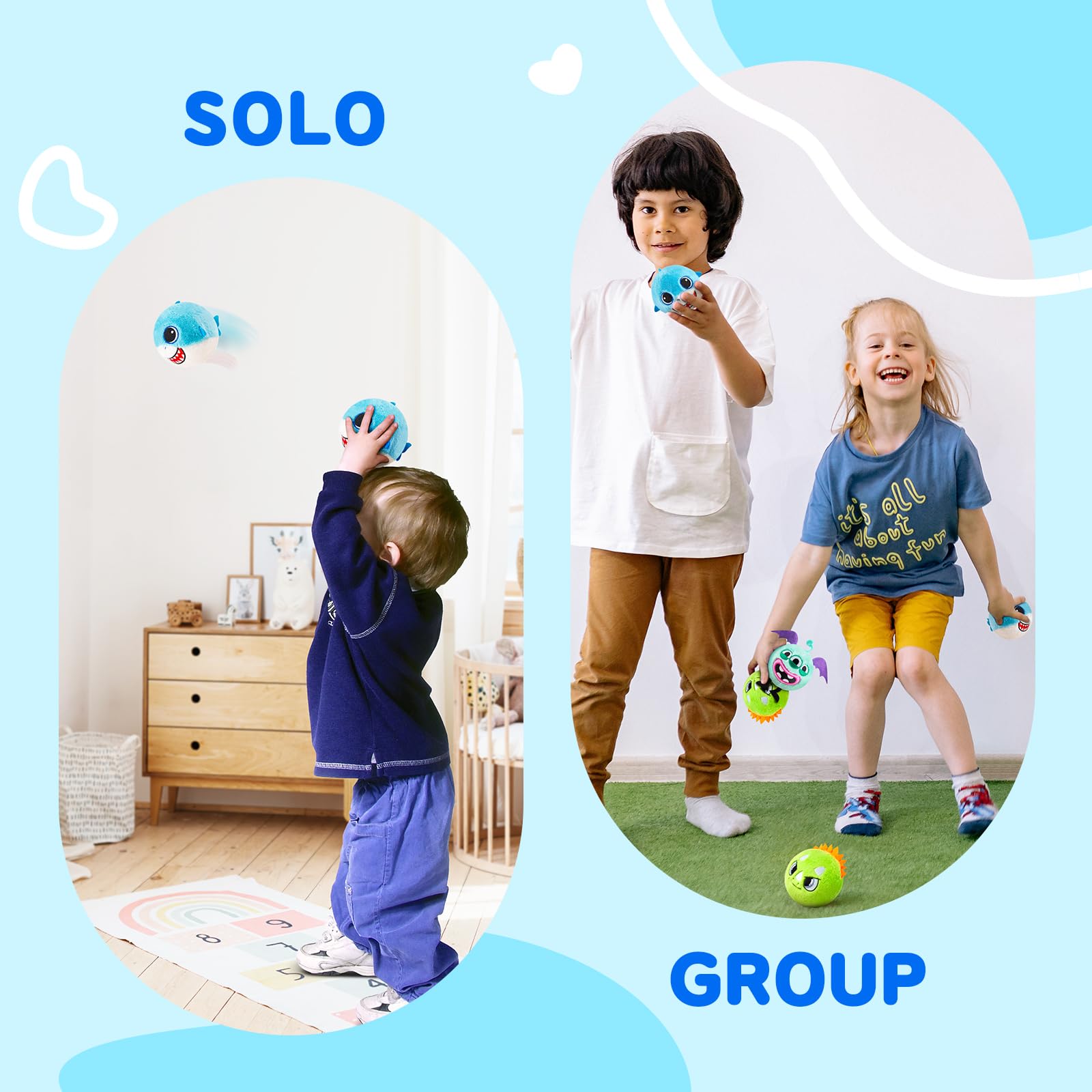 PlayZap bouncy ball supports solo or group play for classrooms and family games