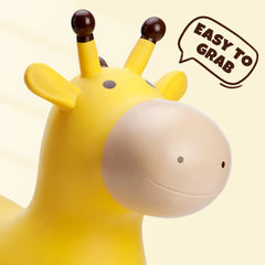 PlayZap Giraffe Bouncy Horse indoor play option for small spaces.