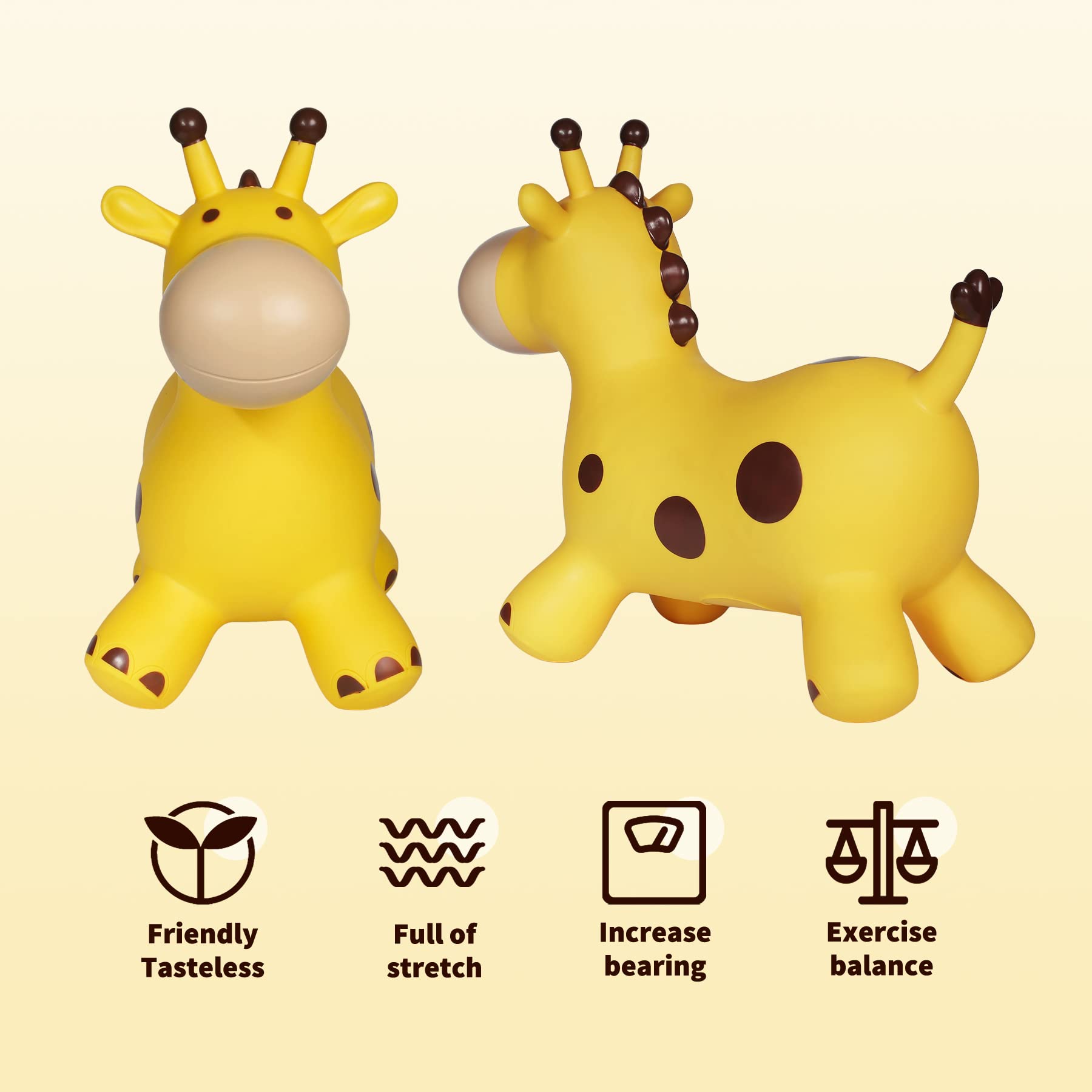 PlayZap Giraffe Bouncy Horse outdoors-friendly toy for backyard play.