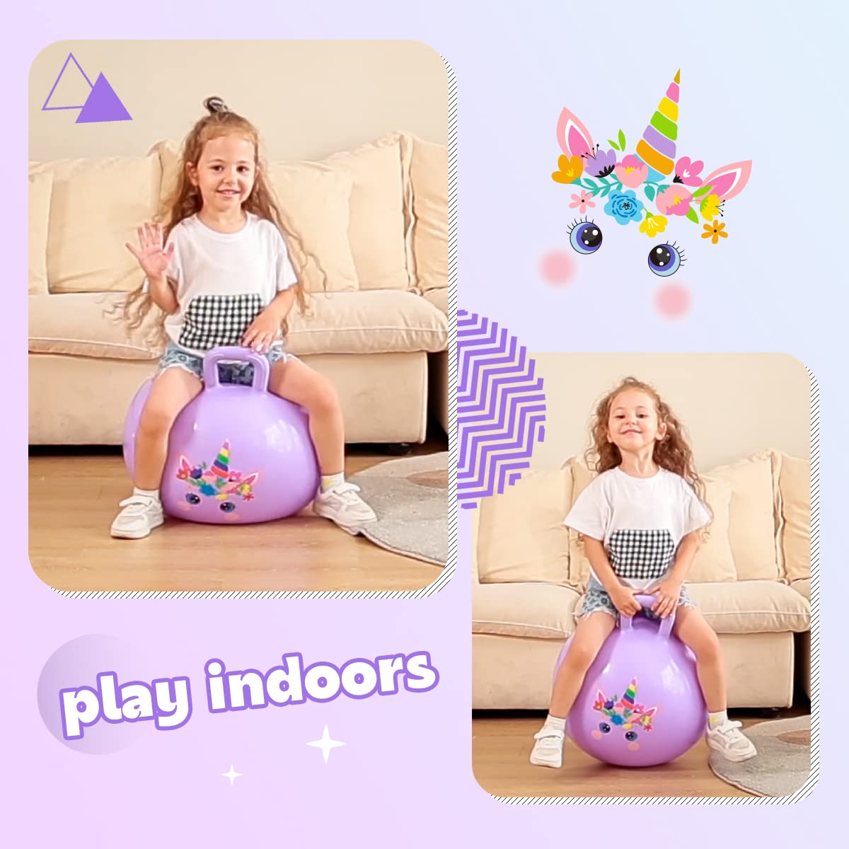 PlayZap hopper ball 18-inch size suitable for kids 3+ to encourage balanced play
