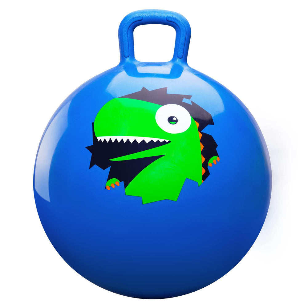 PlayZap Hopper Ball blue with easy-grip handle for safe, active play.