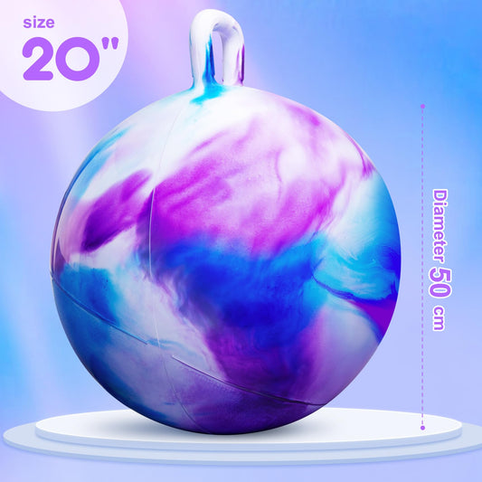 Bold clouds design on PlayZap hopper ball inspires energetic play indoors