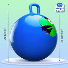 Close-up of the secure handle on the PlayZap hopper ball.