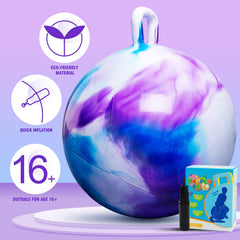 Includes quick pump for fast inflation and ready-to-bounce sessions.