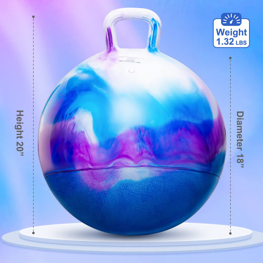 PlayZap Hopper Ball handle provides a safe grip during jumping sessions.