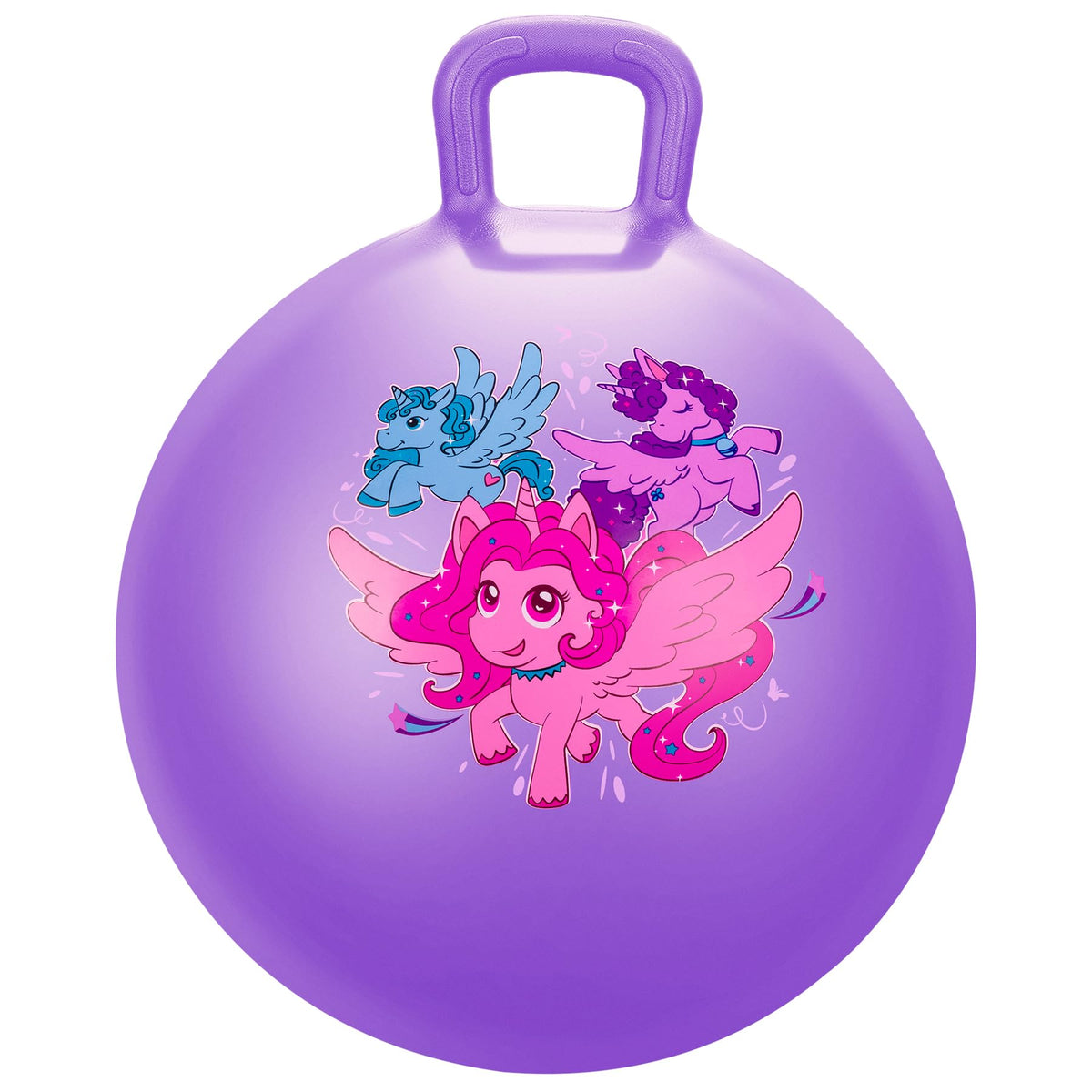 PlayZap hopper ball with handle ensures a secure grip during hopping.
