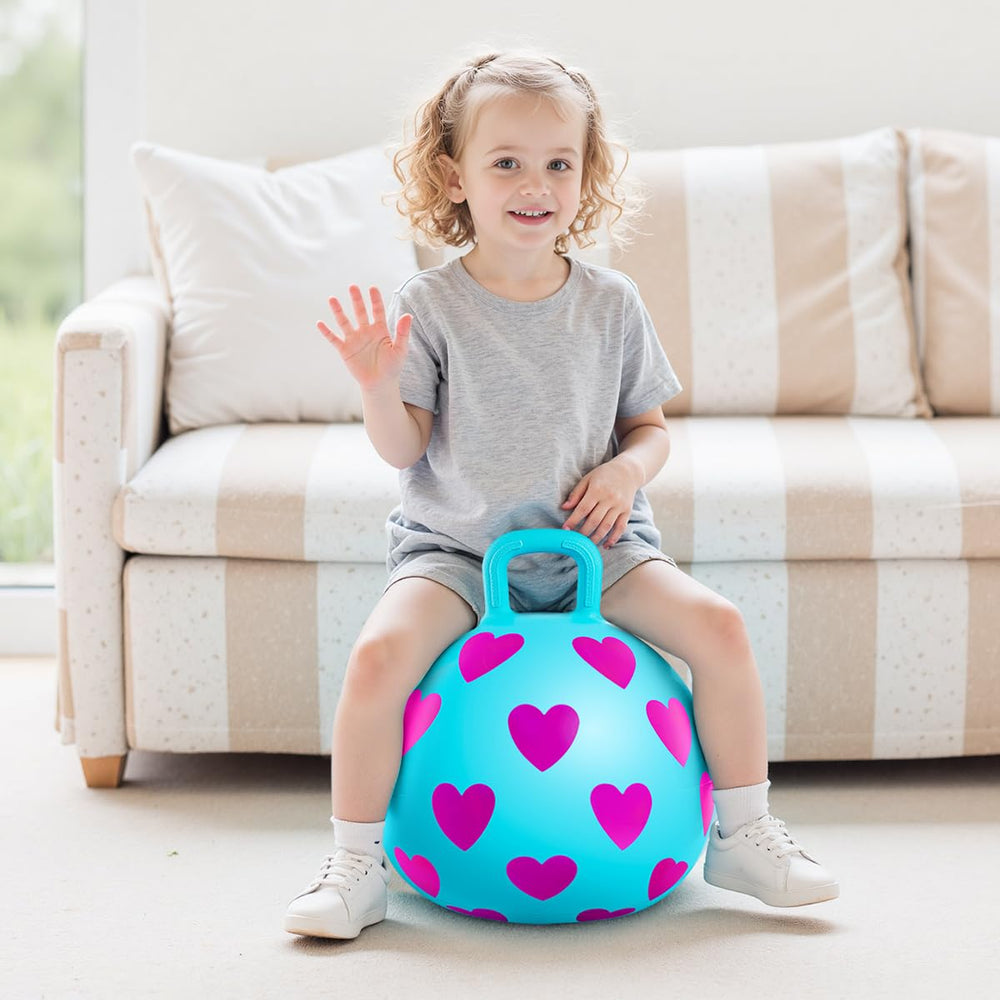PlayZap hopper ball inflates in minutes with included hand pump.