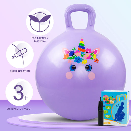 PlayZap hopper ball being inflated quickly with included pump for fast setup