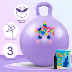 PlayZap hopper ball being inflated quickly with included pump for fast setup