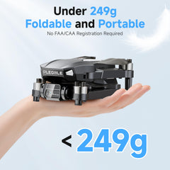 PLEGBLE PL511 lightweight under 250g, no FAA registration needed.