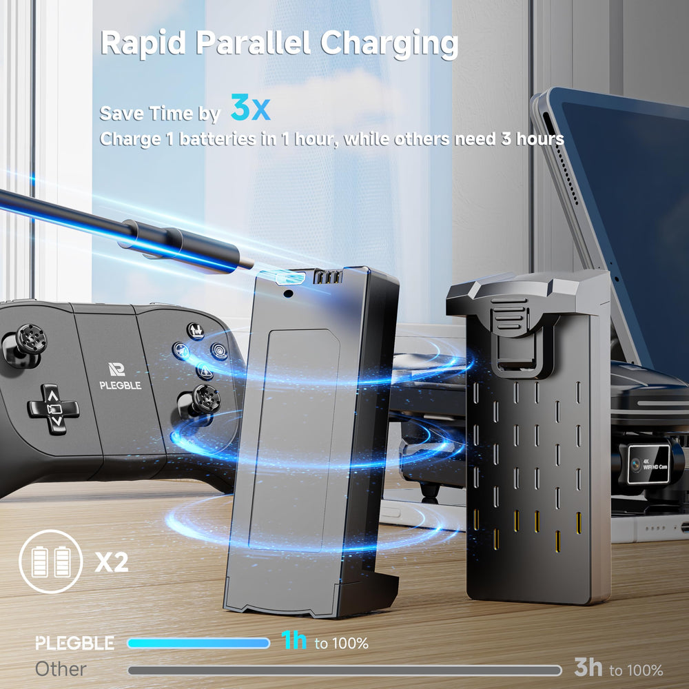 PLEGBLE PL516 dual battery upgrade extends flight time for immersive sessions