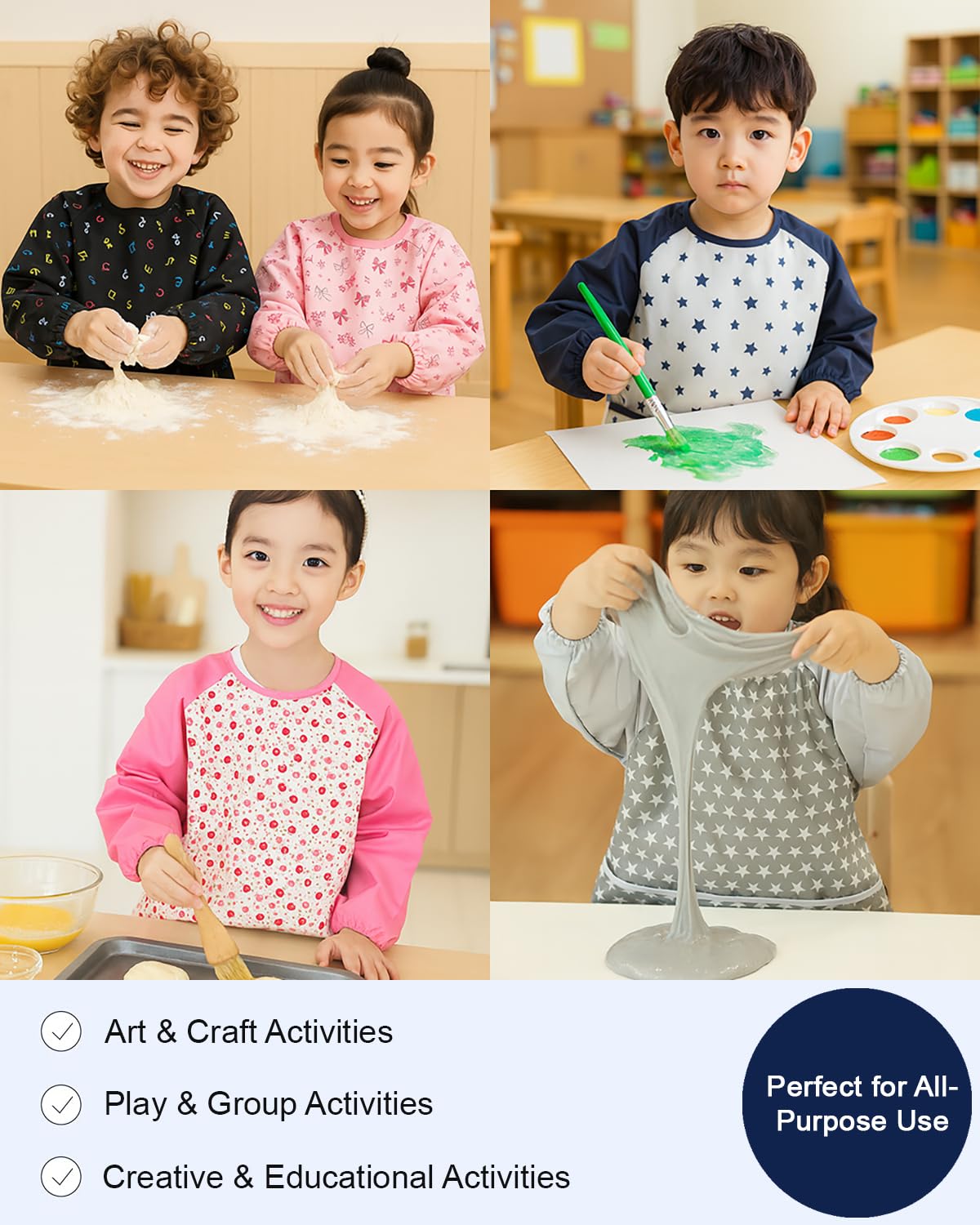 Plie cotton-lined neckline and cuffs reduce irritation on sensitive skin