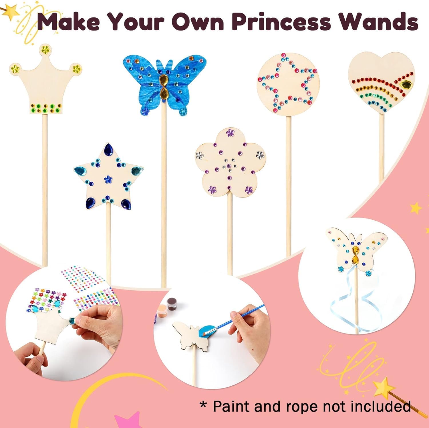 Pllieay Princess Wands Kit crafting session promotes hands-on creativity and fine motor skills