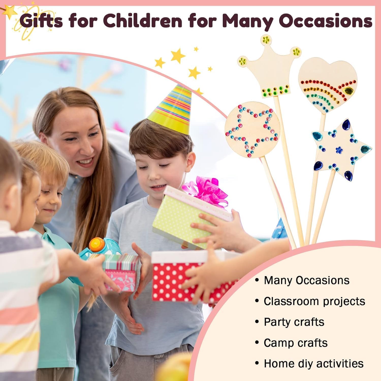 Pllieay Princess Wands Kit easy decoration for holidays and themed celebrations