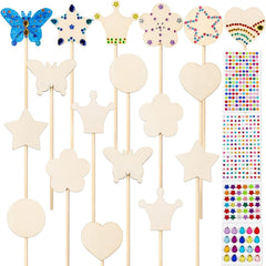 Pllieay Princess Wands Kit wooden wands for creative crafting and imaginative play